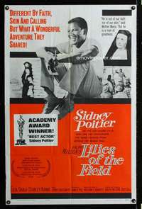 h384 LILIES OF THE FIELD one-sheet movie poster '63 Sidney Poitier
