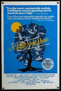 h386 LITTLE NIGHT MUSIC advance/teaser one-sheet movie poster '78 Sondheim