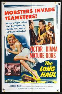 h393 LONG HAUL one-sheet movie poster '57 Mature, super sexy Diana Dors!
