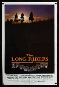 h394 LONG RIDERS advance one-sheet movie poster '80 Walter Hill, Carradines!