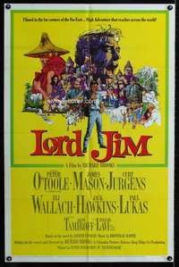 h398 LORD JIM one-sheet movie poster '65 Peter O'Toole, James Mason