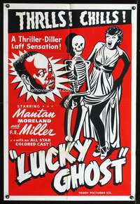 h408 LUCKY GHOST one-sheet movie poster R48 Mantan Moreland horror!