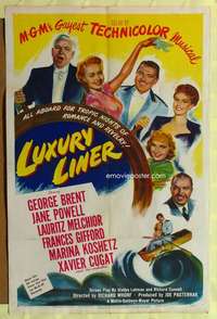 h409 LUXURY LINER one-sheet movie poster '48 George Brent, Jane Powell