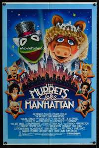 h493 MUPPETS TAKE MANHATTAN one-sheet movie poster '84 Jim Henson, Frank Oz