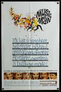 h495 MUSIC MAN one-sheet movie poster '62 Robert Preston, Shirley Jones