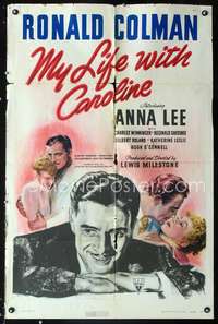 h498 MY LIFE WITH CAROLINE one-sheet movie poster '41 Ron Colman, Anna Lee