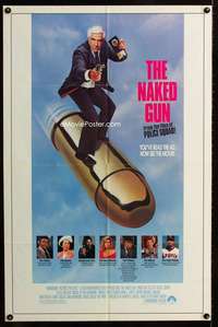 h504 NAKED GUN one-sheet movie poster '88 Leslie Nielsen classic!