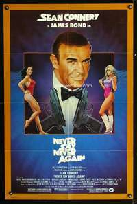 h511 NEVER SAY NEVER AGAIN 1sh movie poster '83 Connery as Bond!