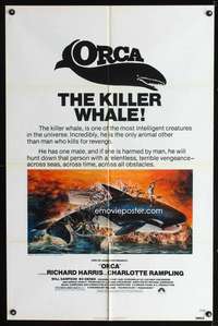 h530 ORCA one-sheet movie poster '77 John Berkey art of The Killer Whale!