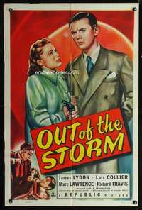 h534 OUT OF THE STORM one-sheet movie poster '48 Jimmy Lydon, Lois Collier