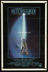 h568 RETURN OF THE JEDI style A one-sheet movie poster '83 George Lucas