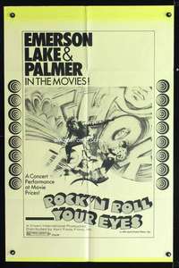 h578 ROCK 'N ROLL YOUR EYES one-sheet movie poster '74Emerson Lake & Palmer
