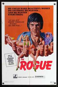 h581 ROGUE style B one-sheet movie poster '76 this movie goes all the way!