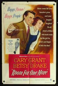 h585 ROOM FOR ONE MORE one-sheet movie poster '52 Cary Grant, Betsy Drake