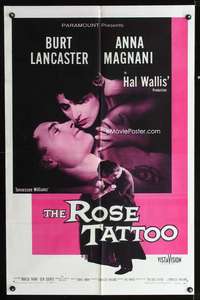 h588 ROSE TATTOO one-sheet movie poster '55 Burt Lancaster, Anna Magnani
