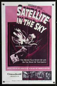 h597 SATELLITE IN THE SKY one-sheet movie poster '56 cool English sci-fi!