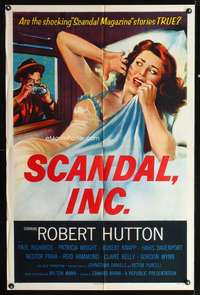 h598 SCANDAL INC one-sheet movie poster '56 shocking magazine tabloids!