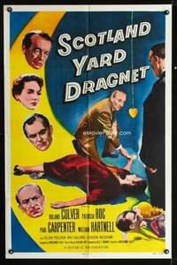 h603 SCOTLAND YARD DRAGNET one-sheet movie poster '58 English hypnosis!