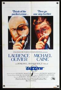 h616 SLEUTH one-sheet movie poster '72 Laurence Olivier, Michael Caine