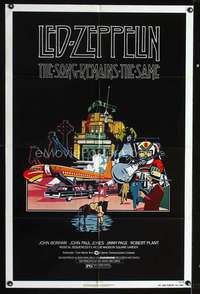 h622 SONG REMAINS THE SAME one-sheet movie poster '76 Led Zeppelin, rock!