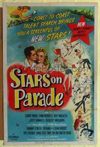 h630 STARS ON PARADE one-sheet movie poster '44 Larry Parks musical!