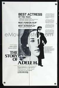 h638 STORY OF ADELE H one-sheet movie poster '75 Francois Truffaut, Adjani
