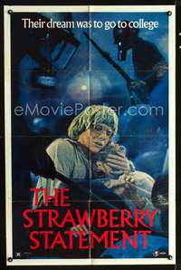 h643 STRAWBERRY STATEMENT teaser one-sheet movie poster '70 Davison, Darby
