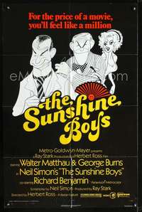 h652 SUNSHINE BOYS one-sheet movie poster '75 great Al Hirschfeld artwork!