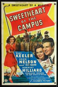h663 SWEETHEART OF THE CAMPUS one-sheet movie poster '41 Ozzie & Harriet!
