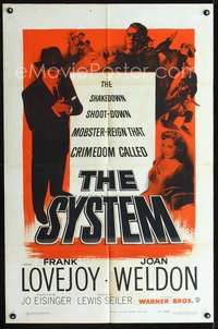 h666 SYSTEM one-sheet movie poster '53 crime syndicates, film noir!