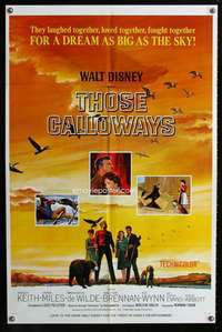h677 THOSE CALLOWAYS style A one-sheet movie poster '65 Walt Disney, Kieth