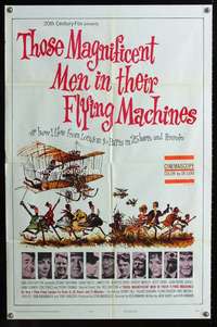h679 THOSE MAGNIFICENT MEN IN THEIR FLYING MACHINES one-sheet movie poster '65