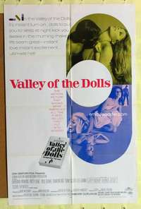 h698 VALLEY OF THE DOLLS one-sheet movie poster '67 sexy Sharon Tate!