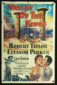 h699 VALLEY OF THE KINGS one-sheet movie poster '54 Robert Taylor, Parker