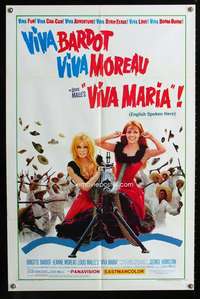 h712 VIVA MARIA one-sheet movie poster '66 Brigitte Bardot, Jeanne Moreau