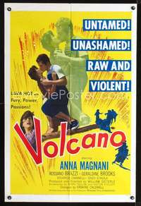 h714 VOLCANO one-sheet movie poster 1953 Anna Magnani, Rossano Brazzi