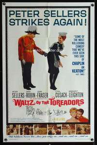 h716 WALTZ OF THE TOREADORS one-sheet movie poster '62 Peter Sellers