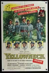 h736 YELLOWNECK one-sheet movie poster '55 Lin McCarthy, Civil War coward!