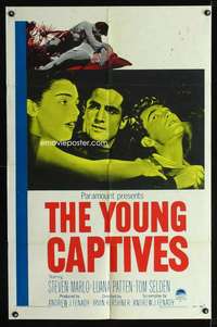 h741 YOUNG CAPTIVES one-sheet movie poster '59 bad teens, Steven Marlo