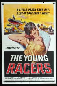 h743 YOUNG RACERS one-sheet movie poster '63 Roger Corman, car racing!