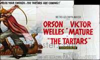 k009 TARTARS incomplete twenty-four-sheet movie poster '61 Victor Mature, Orson Welles