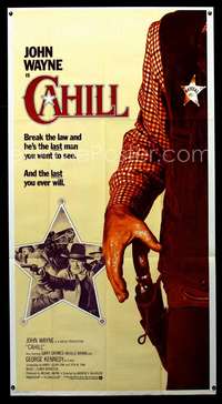 k023 CAHILL int'l three-sheet movie poster '73 classic Marshall John Wayne!