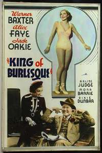 k062 KING OF BURLESQUE Forty by Sixty movie poster '35 sexiest Alice Faye!