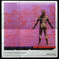 k015 ILLUSTRATED MAN six-sheet movie poster '69 Ray Bradbury, cool image!