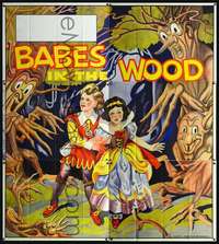 k047 BABES IN THE WOOD stage play English six-sheet movie poster '30s cool!