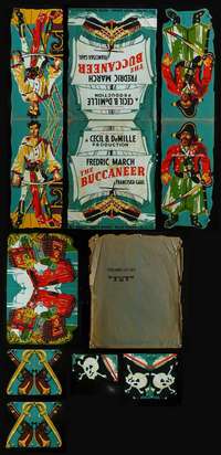 k078 BUCCANEER streamer cut-out display movie poster '38 DeMille
