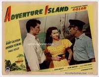 m227 ADVENTURE ISLAND movie lobby card #1 '47 Rhonda Fleming, Calhoun