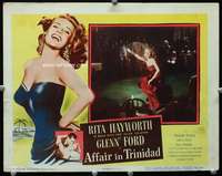 m228 AFFAIR IN TRINIDAD movie lobby card '52 sexiest Rita Hayworth!