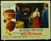 m232 ALL THE WAY HOME movie lobby card #4 '63 praying Jean Simmons!