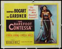 m025 BAREFOOT CONTESSA movie title lobby card '54 Humphrey Bogart, Gardner